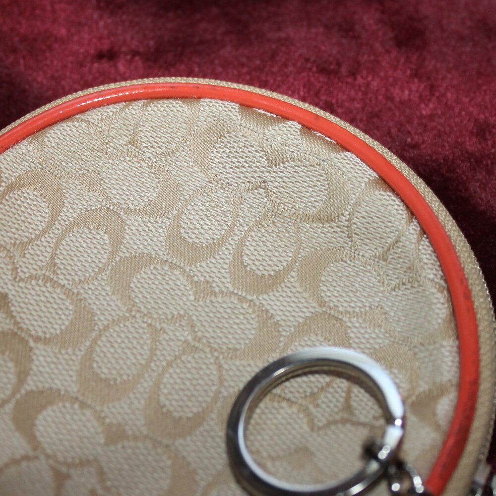 Vintage Coach Coral Leather Crab coin purse - Picture 2 of 4